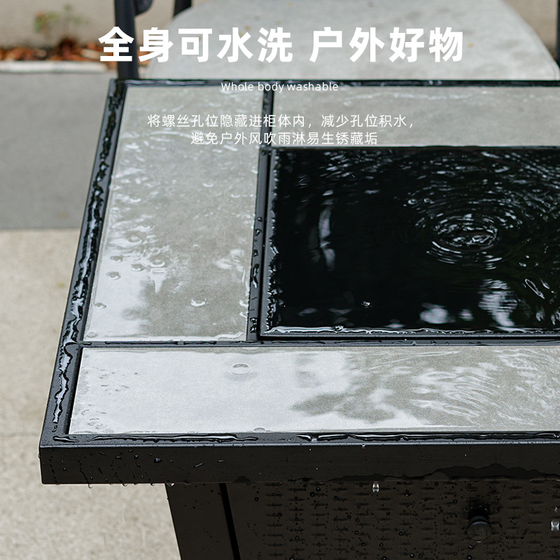 Jardín al aire libre patio horno de barbacoa de carbón leña tabla de barbacoa doméstica parrilla horno de carbón asado acero inoxidable BBQ