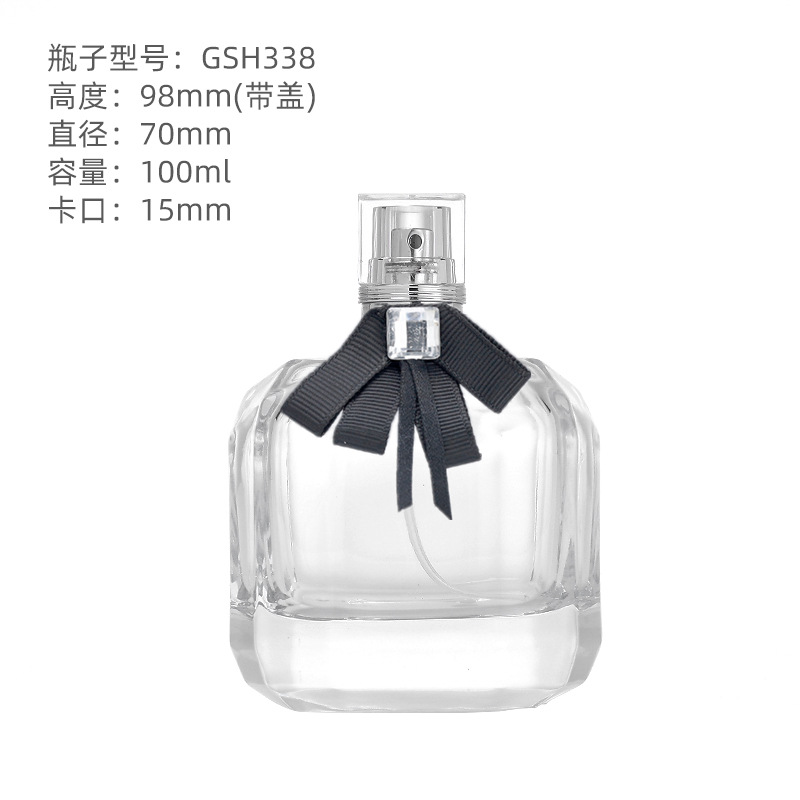 Subbotella de perfume 30/50/100ml botella de tarjeta cosmética botella de perfume de vidrio transparente botella de perfume botella desnuda