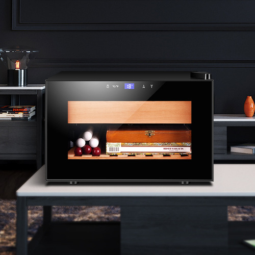 Qielong 25C Cigar Cabinet, Cedar Wood Mini Cigar Humidor, Home Use Small Embedded Aging Cabinet