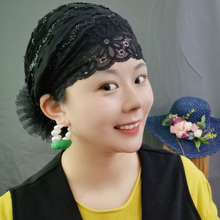 Fashion Modal Baotou Hat Women's Lace Summer Thin Hat Covering White Shivering Voice Anchor Dong Jie Quick Hand