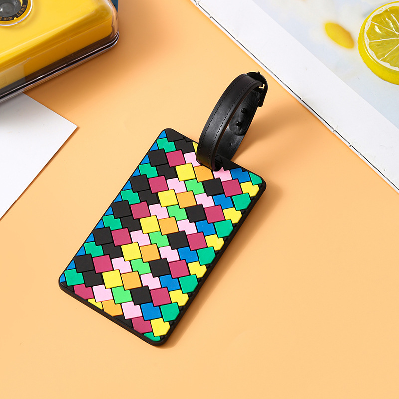 Soft PVC Luggage Tags – Colorful Striped Pattern Suitcase ID Tags For Travel (Set Of 1, Assorted Designs)​_voghion.com