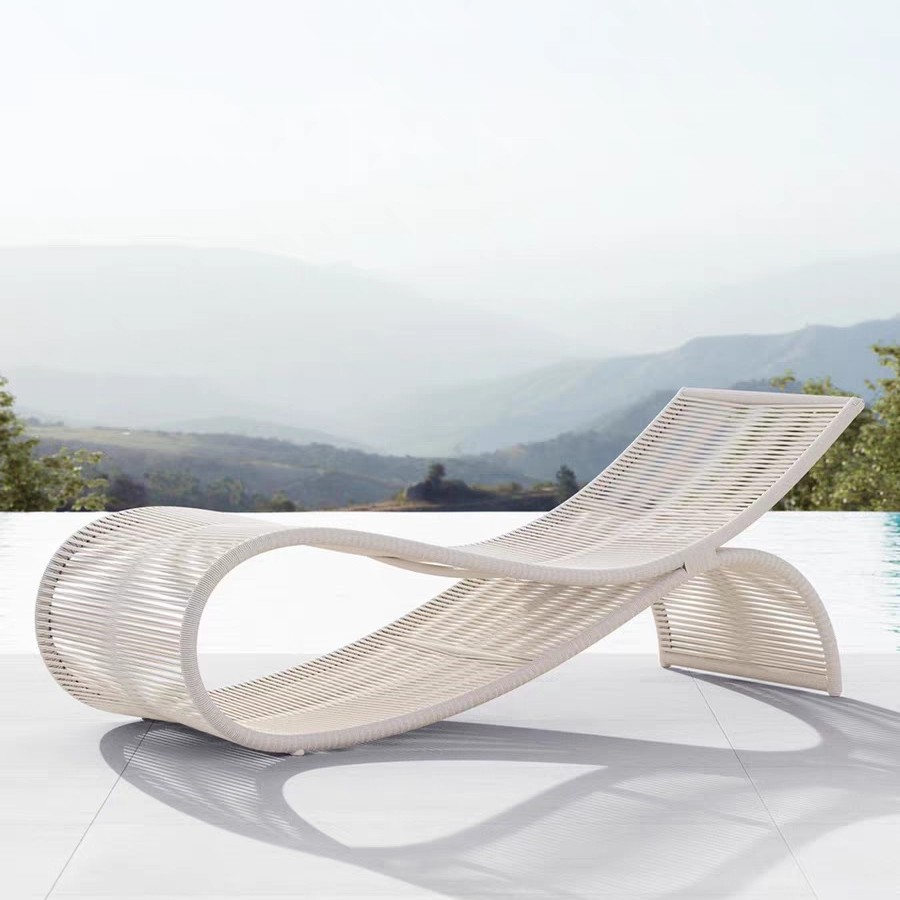 Cama de cama al aire libre Hotel Residencia piscina playa sillón de diseño patio balcón sofá de caña red muebles al aire libre