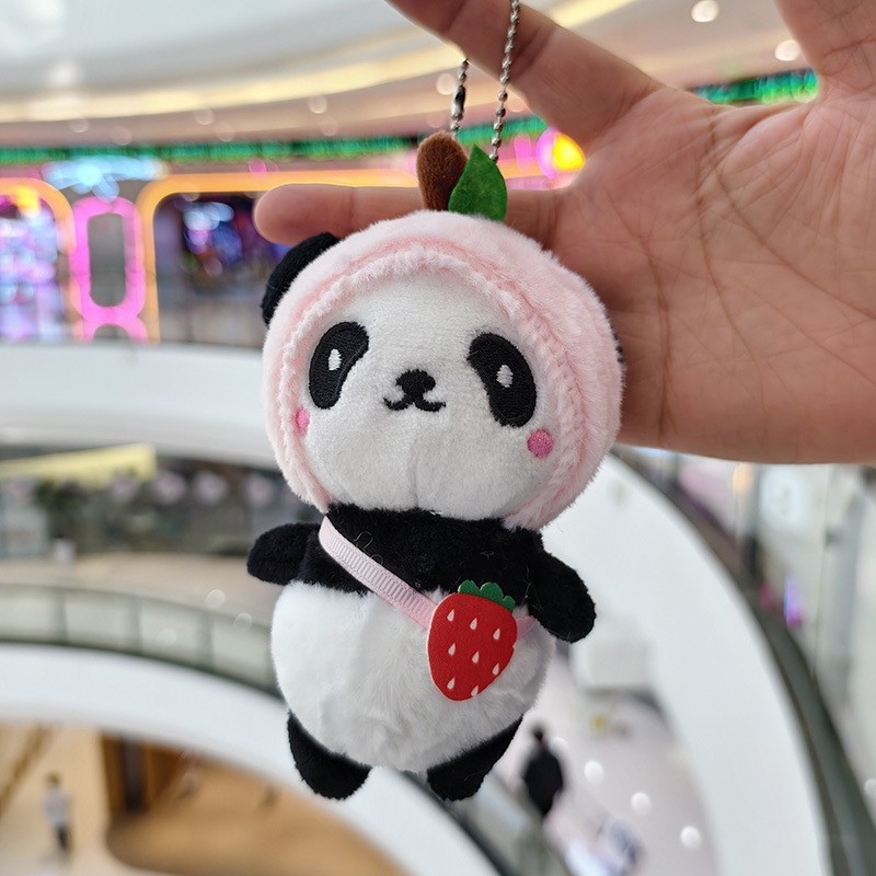 ネット有名人愛愛国宝パンダペンダントぬいぐるみ人形レッサーパンダバッグキーホルダーグリッパー人形|undefined