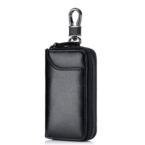 Key bag key bag men's large capacity genuine cowhide business home simple zipper waist hanging car multi-function card holder