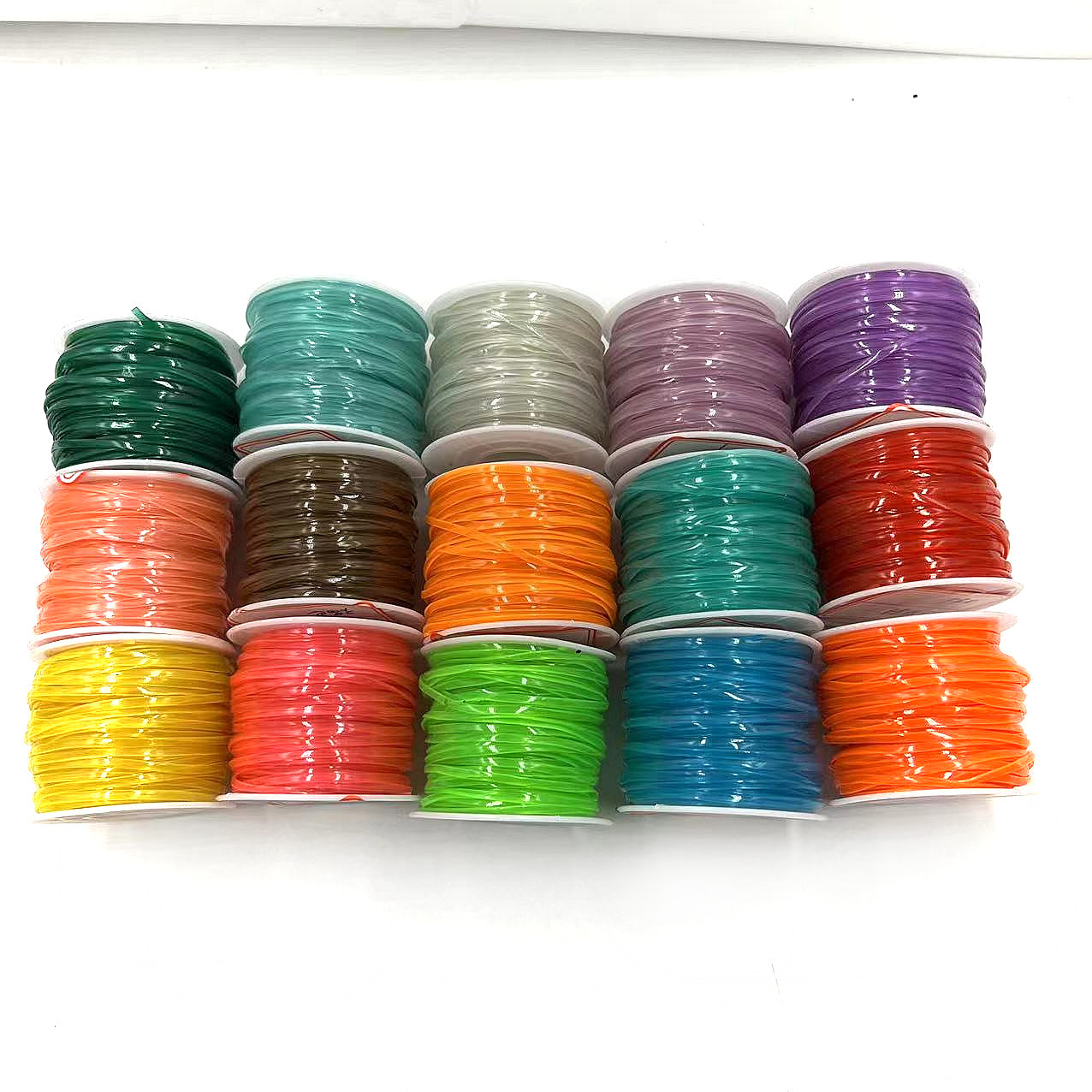 HOT lumineux coloré en plastique petite ceinture plate bricolage corde plate fait main en plastique ligne PVC corde en plastique lumineux