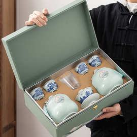 高档陶瓷茶叶罐礼盒包装盒空盒功夫茶具礼品组合套装茶饼白茶绿茶