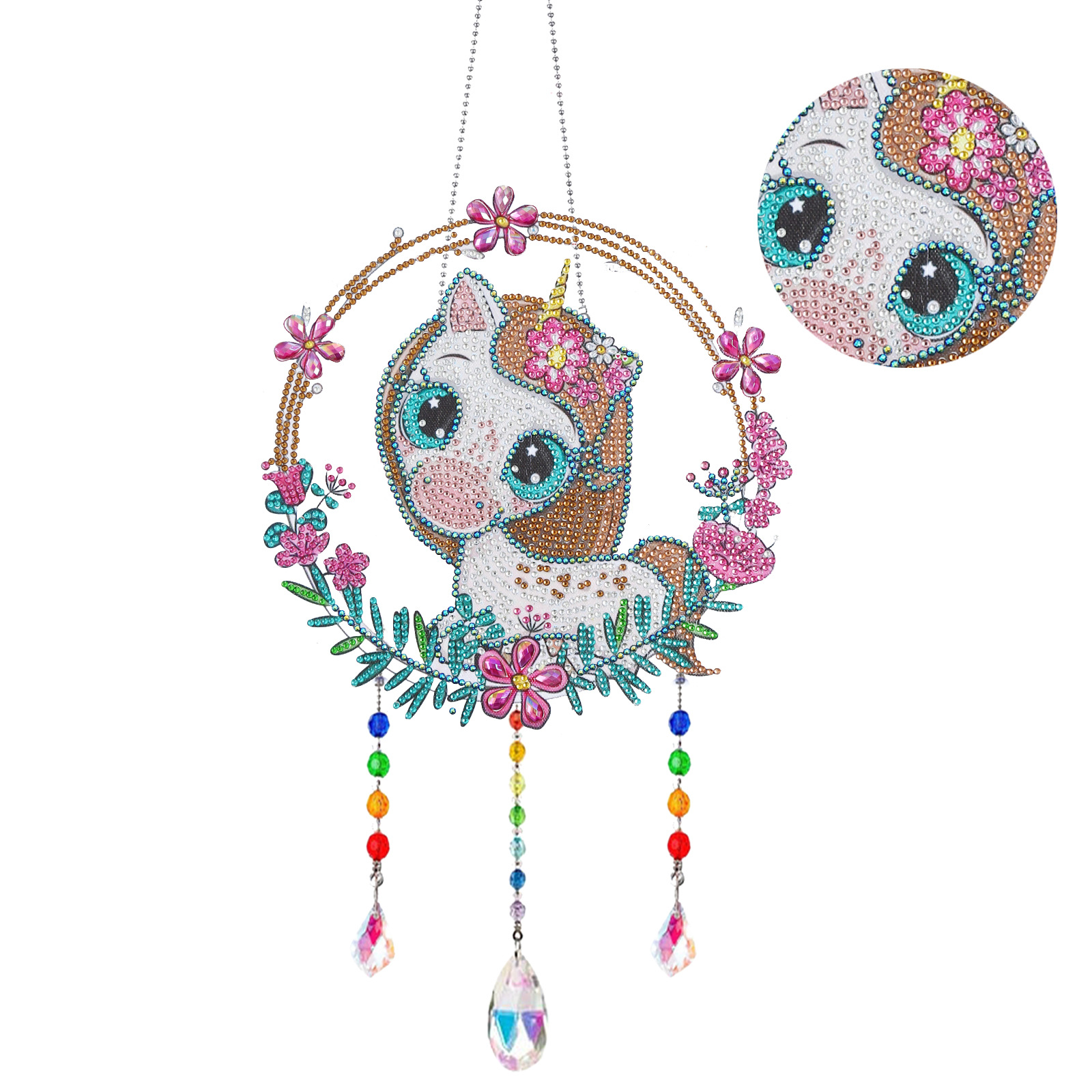 Diamante pintura Amazon transfronteriza DIY adornos de Navidad marca llena de diamantes 5d cristal mariposa diamante pintura viento carillones Decoración