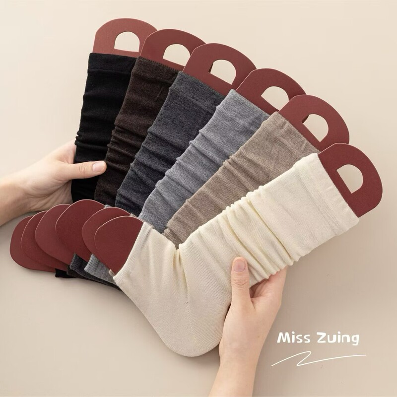 Sheep wool soft and cozy foot socks for women, long tube stacked socks, two-way wear foot socks, ballet style lace hollow-out women's socks