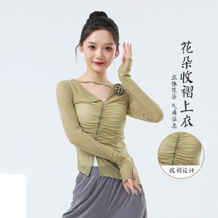 Modern Dance Adult Dance Suit Women's Design Sense Summer New Style Mesh Daily Practice Suit Slim Fit Classical Dance Top
