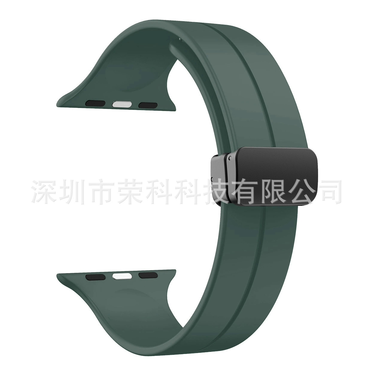Suitable for Apple Watch Folding Silicon Rape Band IWATCH1-8 Generation Folding Magnetic Stroke Stroke Stroke Silicone Silicone