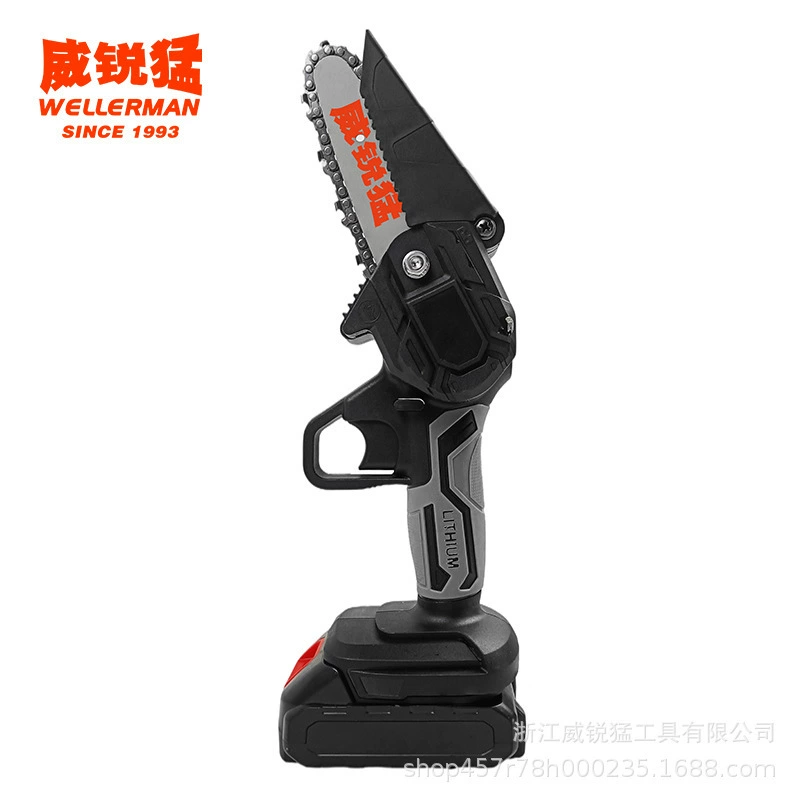 Weirimeng 6-дюймовая ручная Одноручная пила Бытовая портативная перезаряжаемая литиевая электрическая пила для улицы 6-дюймовая мини-пила для обрезки фруктовых деревьев