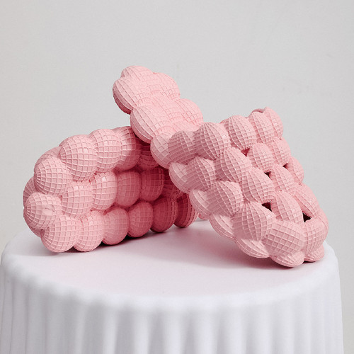 Summer Slides for Women, Outdoor Wear, Anti-Slip Thick Sole Bathroom Indoor Couple EVA Household Crocs-Feel Slippers for Dropshipping
