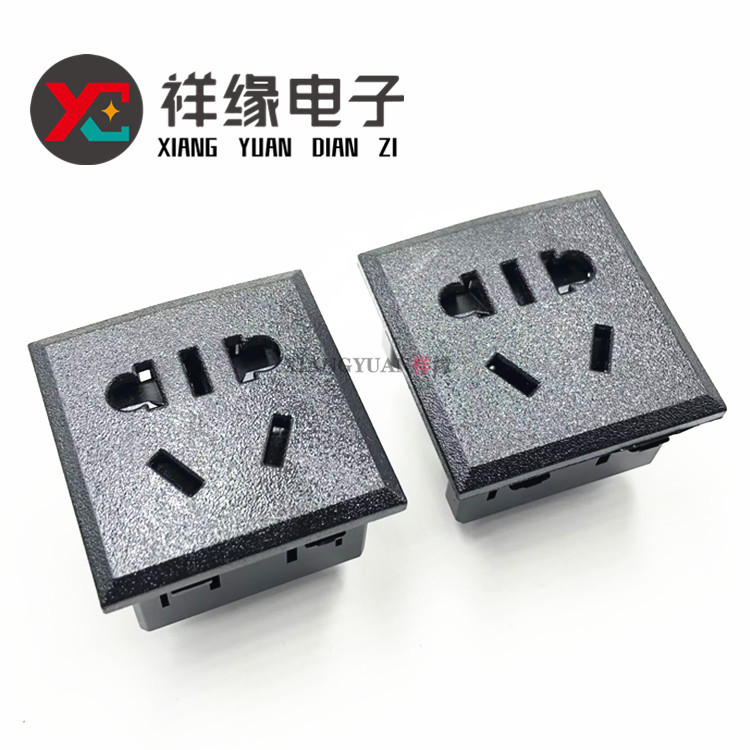 新国标五孔电源插座螺丝接脚卡式嵌入式免焊接移动储能电池插座