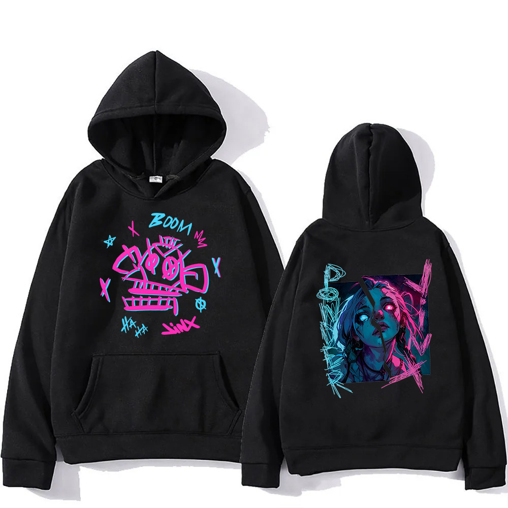 Arcane Jinx Graffiti Hoodie Retro Men/women Hoodies Harajuku