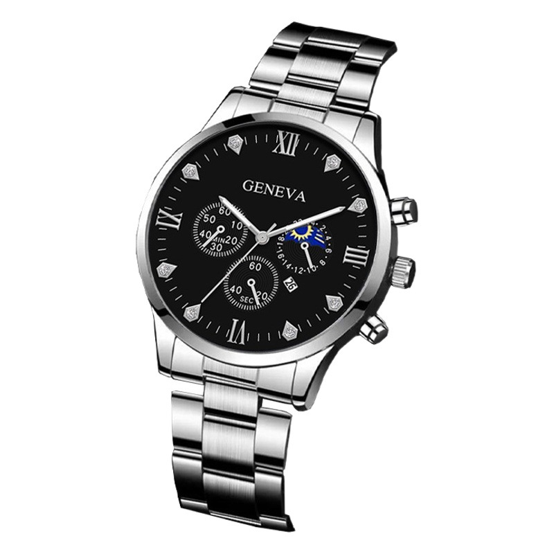 Suministro directo de fábrica, nuevo reloj de cuarzo para hombre 2025, moderno, versátil y elegante, conjunto de reloj y pulsera para hombre