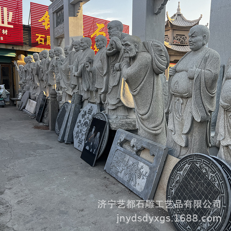定制石雕佛像源头厂家 花岗岩十八罗汉 观世音菩萨 卧佛 免费安装