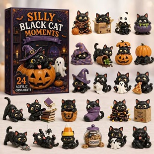 24Pcs Acrylic Cat Ornaments ���R�՚v�����}��؈�b��f�}���Y��