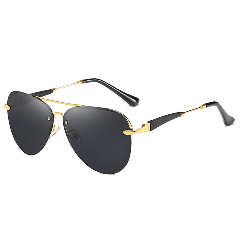 Frameless Polarized Sunglasses for Winter Travel, Anti-Uv, Men's High-End Sunglasses, Driving Mercedes Glasses Wholesale
