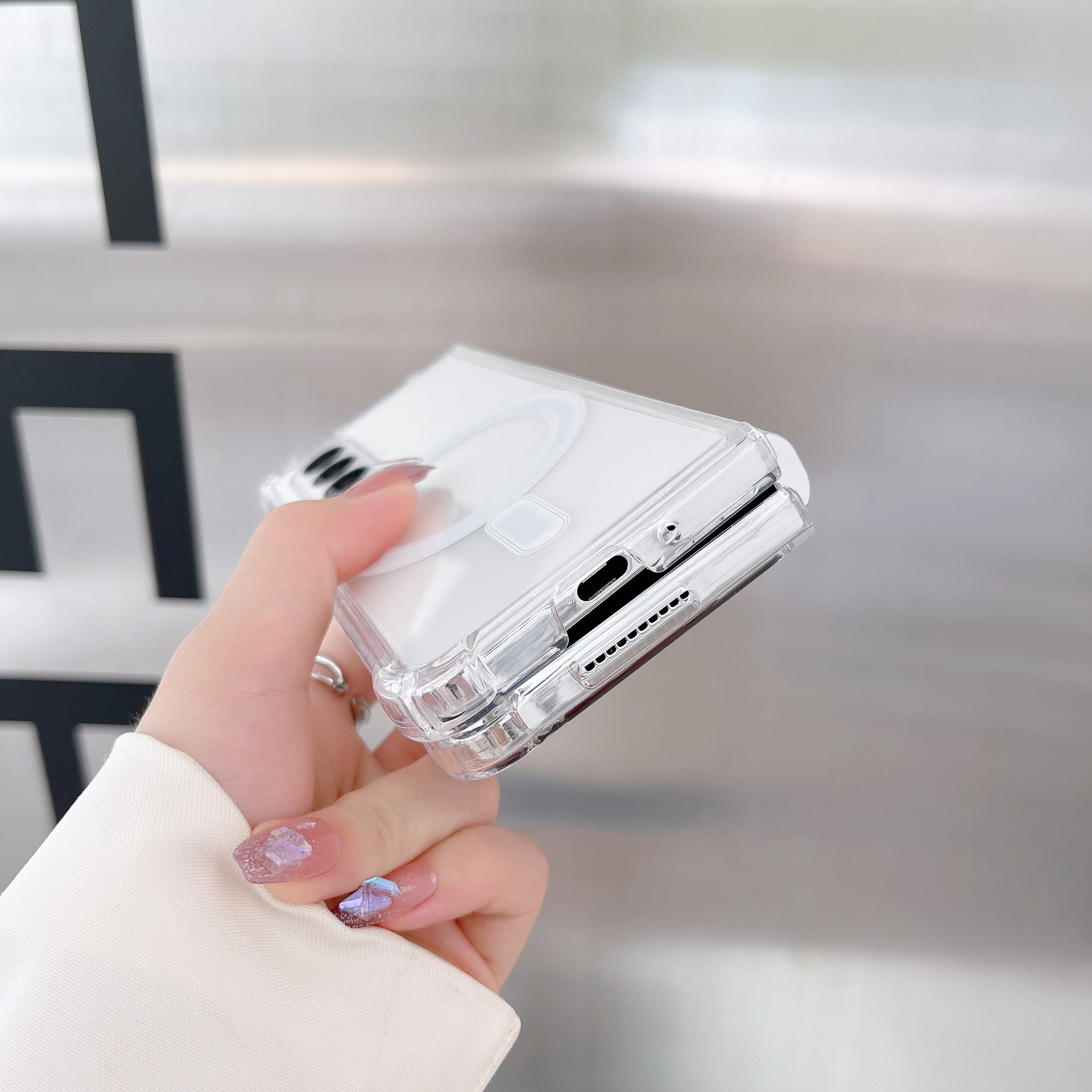 Magnetic Shockproof Acrylic Phone Case For Samsung Fold Series_voghion.com