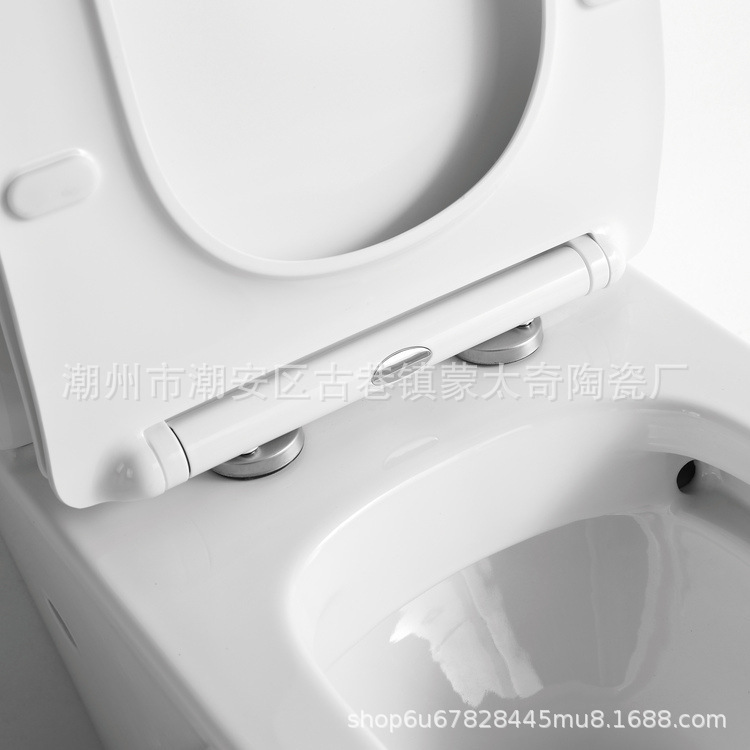 Inodoro de Dos Piezas al por Mayor, Inodoro Dividido con Descarga sin Borde y Base Cuadrada, Fabricante de Inodoros