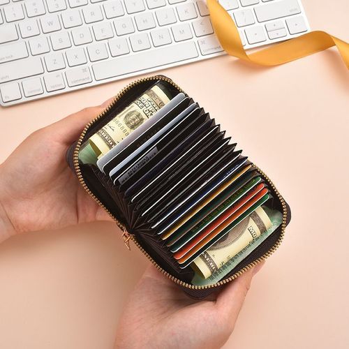 Korean Version Card Holder for Women with Colorful Ribbon Bee Design, Large Capacity Multifunctional Bank Card and ID Storage Card Clip