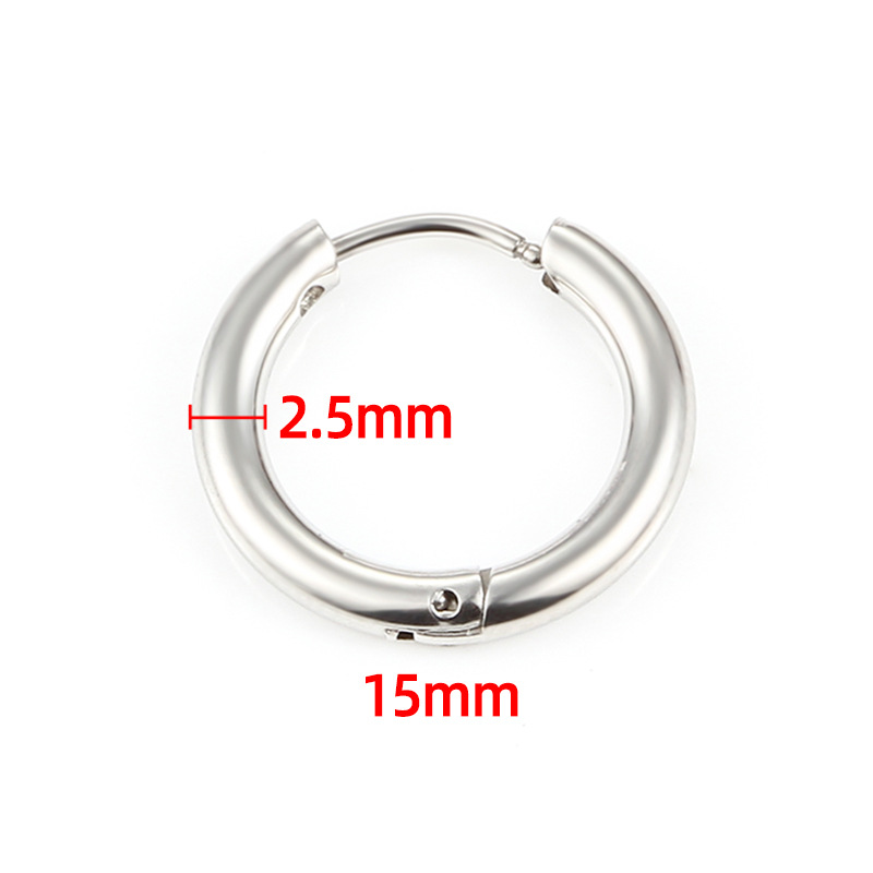 20g Weight 10 PCS/Package Diameter 15mm Diameter 17mm Diameter 19mm Stainless Steel Geometric Hook Earring Findings
