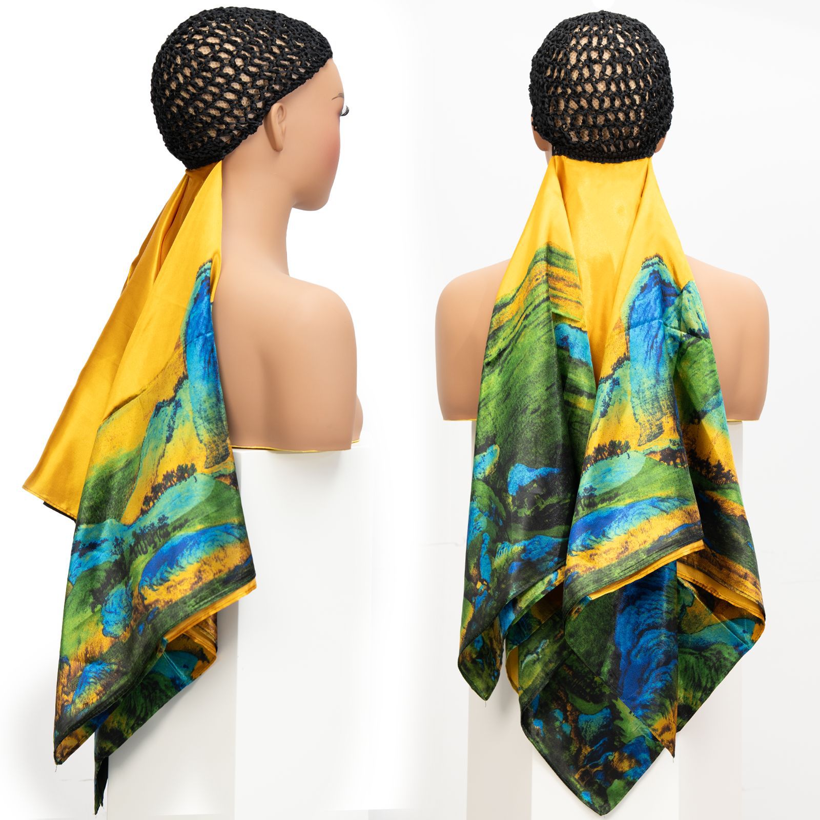 Amazon's new 2-in-1 sleep cap with scarf, hair net with scarf