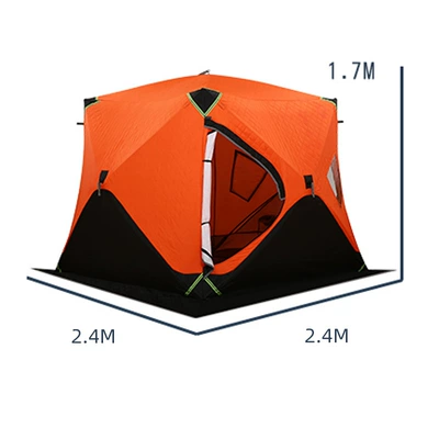 Quilted Tent – Avtomobil dam çadırları - c-model-orange-2424207m-2-chimney-vents-3-4-people
