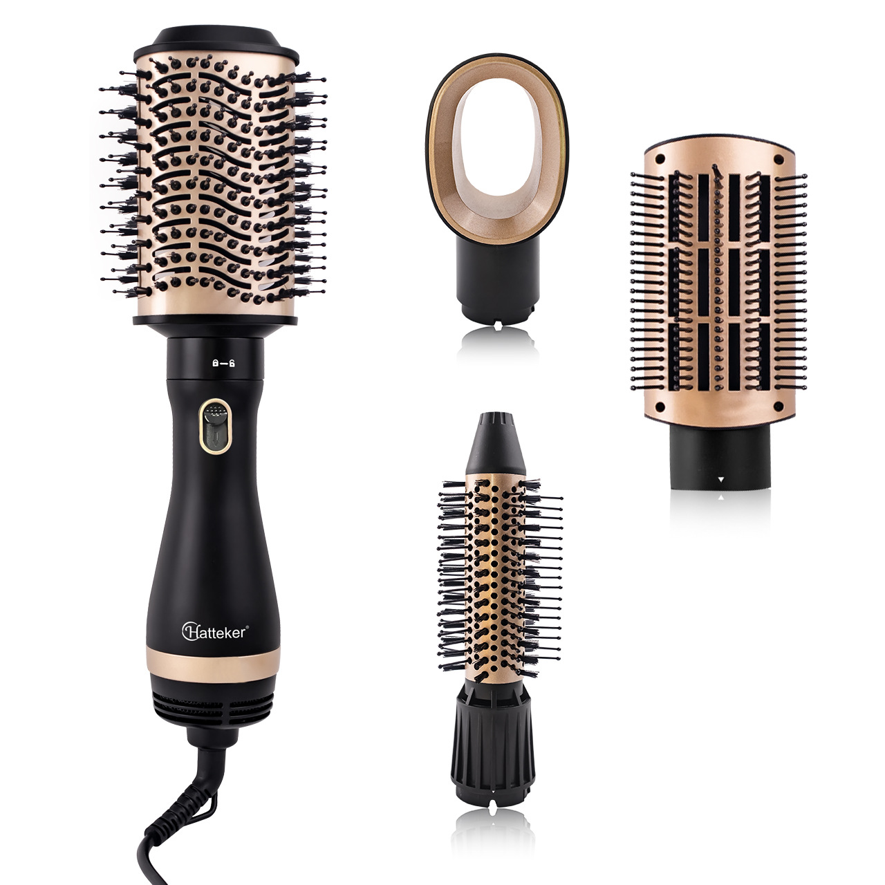 Four-In-One Hot Air Comb Hair Dryer Multi-Functional Curling Iron Household Hair Dryer Straightening Comb Hair Styling Tool
