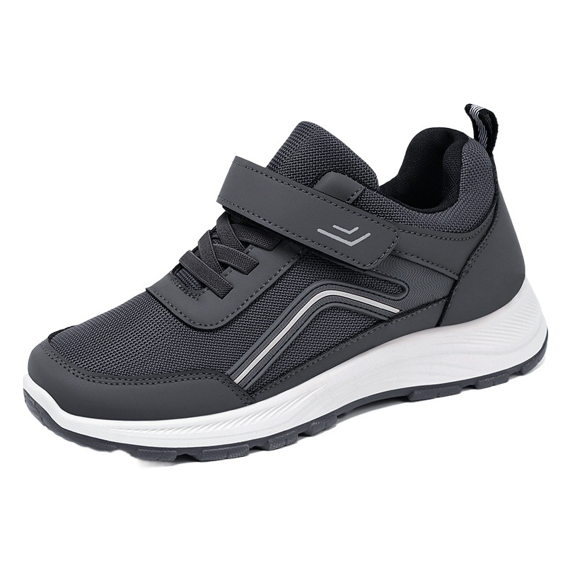 Zapatos de hombre, zapatos para caminar, convenientes zapatos de velcro para ancianos, zapatos deportivos, nuevos zapatos casuales de primavera para hombres y mujeres de mediana edad y ancianos