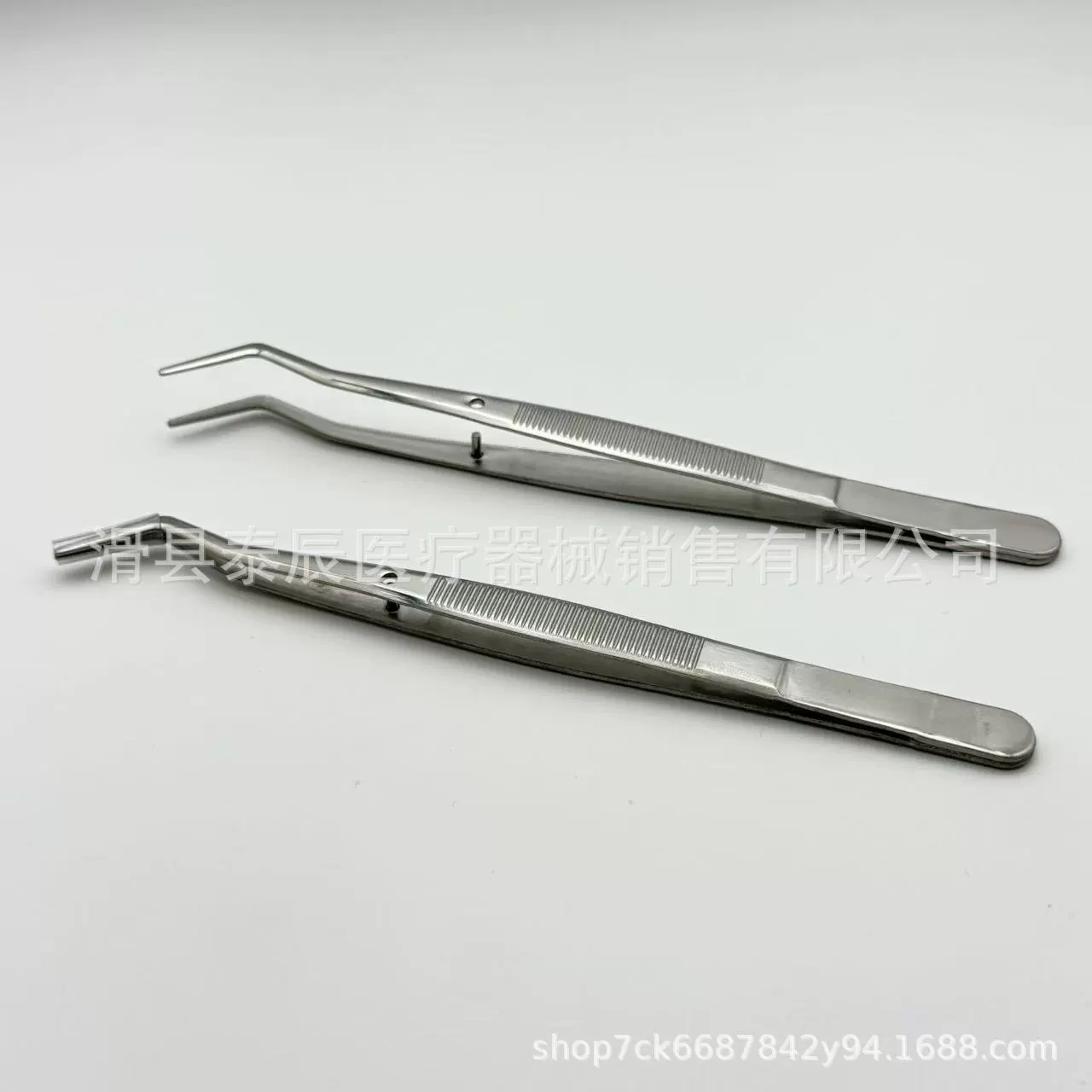 Стоматологический пинцет из нержавеющей стали Стоматологический пинцет инструмент двойной колен позиционирование 16.2cm зажимный пинцет