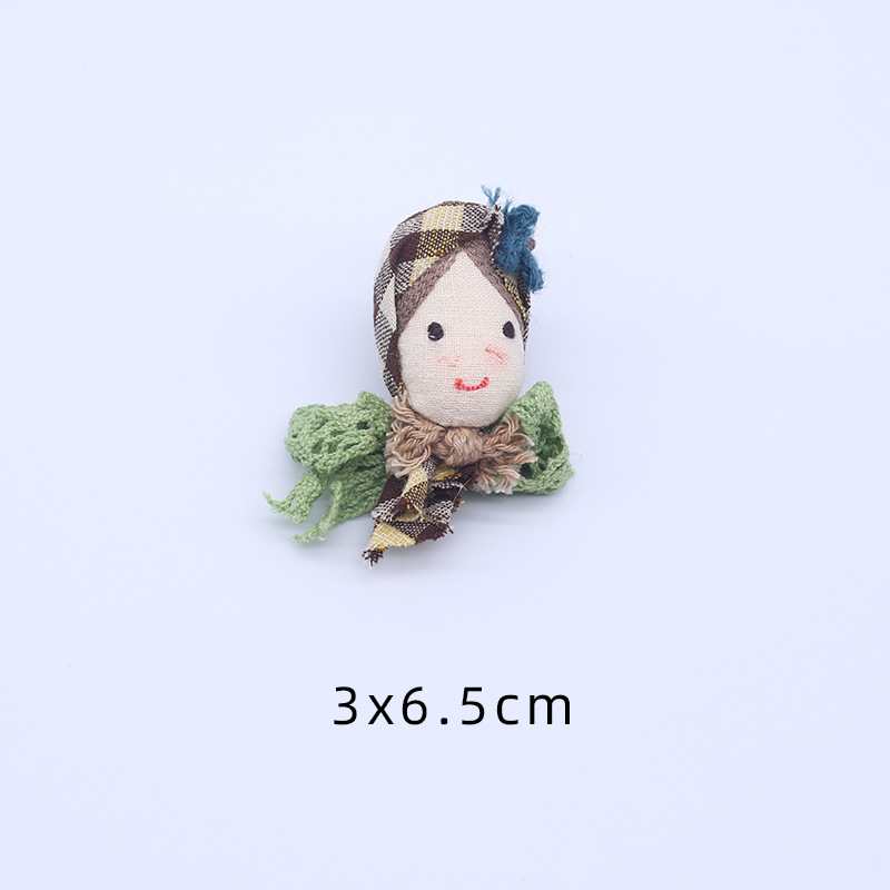 森系卡通美女头diy童装配件鞋袜帽包装饰品手工布艺头饰发饰辅料|undefined