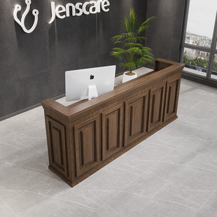 Retro Old Cashier Shop Small Bar Barber Shop Counter Beauty Salon Front Desk New Chinese Style Reception Desk Table