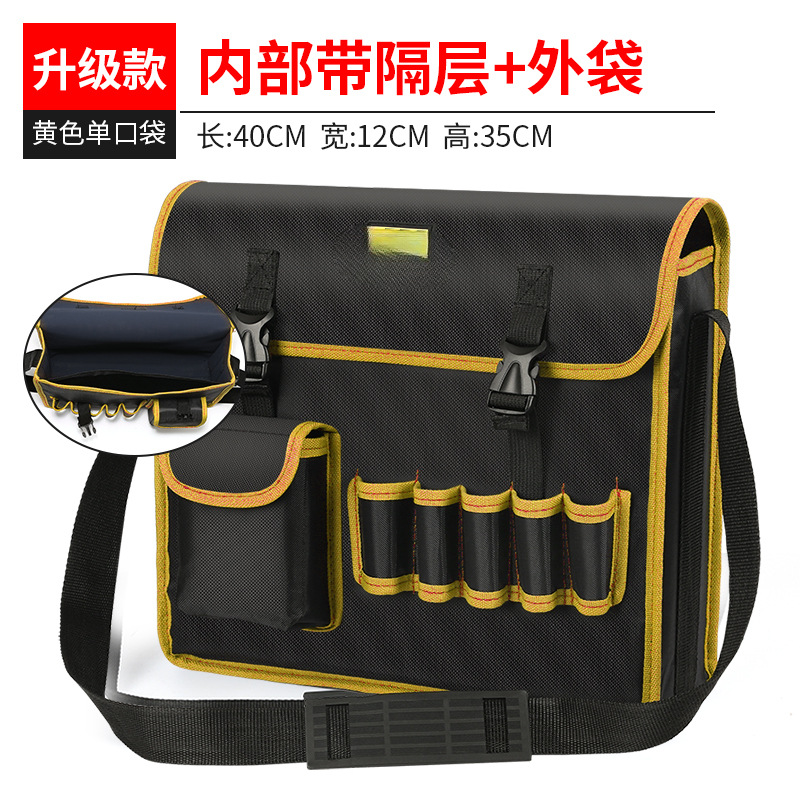 Paquete de herramientas eléctricas de lona gruesa, bolso multifuncional especial para el mantenimiento de la carpintería, bolso grande resistente y duradero para hombres