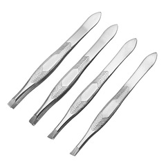 Flat-Tip Angled Eyebrow Tweezers, Stainless Steel Eyebrow Tweezers, Eyebrow Shaping Tool, Multifunctional Hair Removal Eyebrow Tweezer