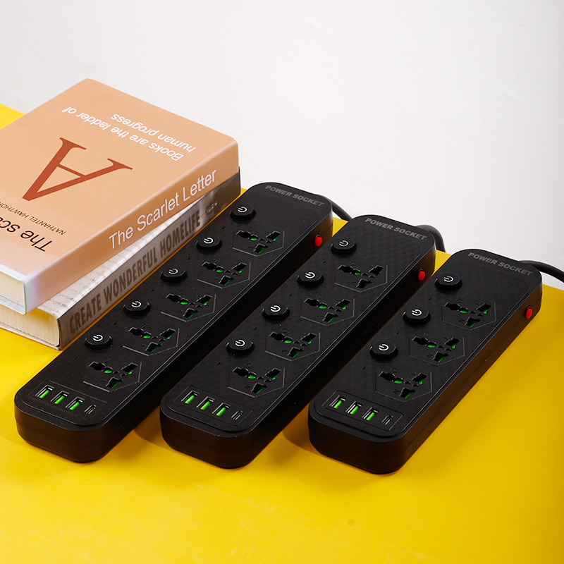 Exportaciones extranjeras 3 4 5 interruptor de control dividido control independiente USB-C TYPE-C PD placa de enchufe