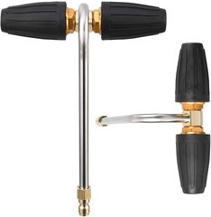 雙頭旋轉噴頭高壓鋁製蓮花旋轉噴頭1/4快插 雙頭旋轉專用清洗地溝