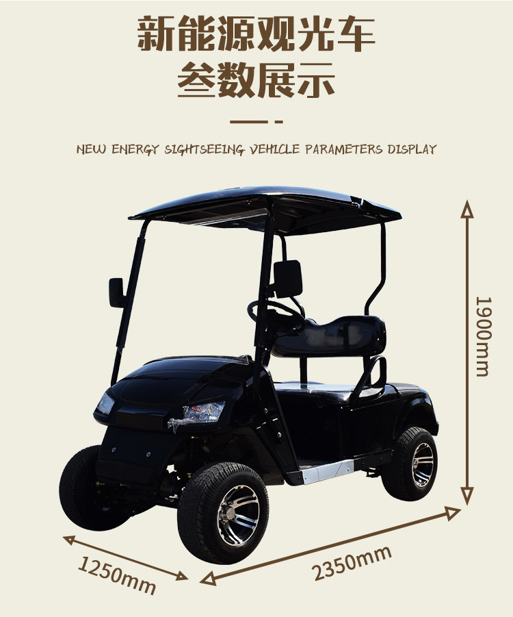 Golf Cart Tourist Attractions Tourist Hotel Shutter 2-seat Homestay Self-driving Ferry Electric Sightseeing Car