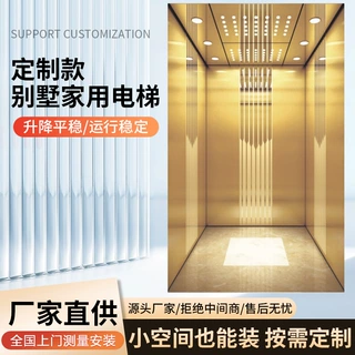 别墅电梯小型无地坑家用升降梯曳引式静音自建房复式阁楼观光电梯