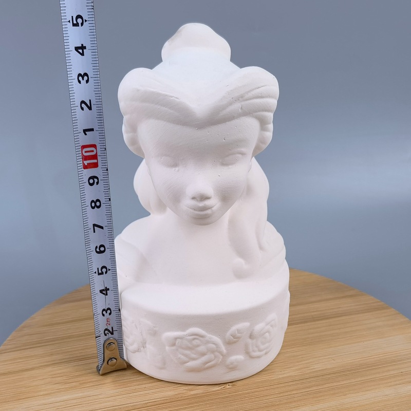 Nueva cerámica blanca Mickey jar diy graffiti puzzle juguetes estand de graffiti pintado jarro de cambio jarro