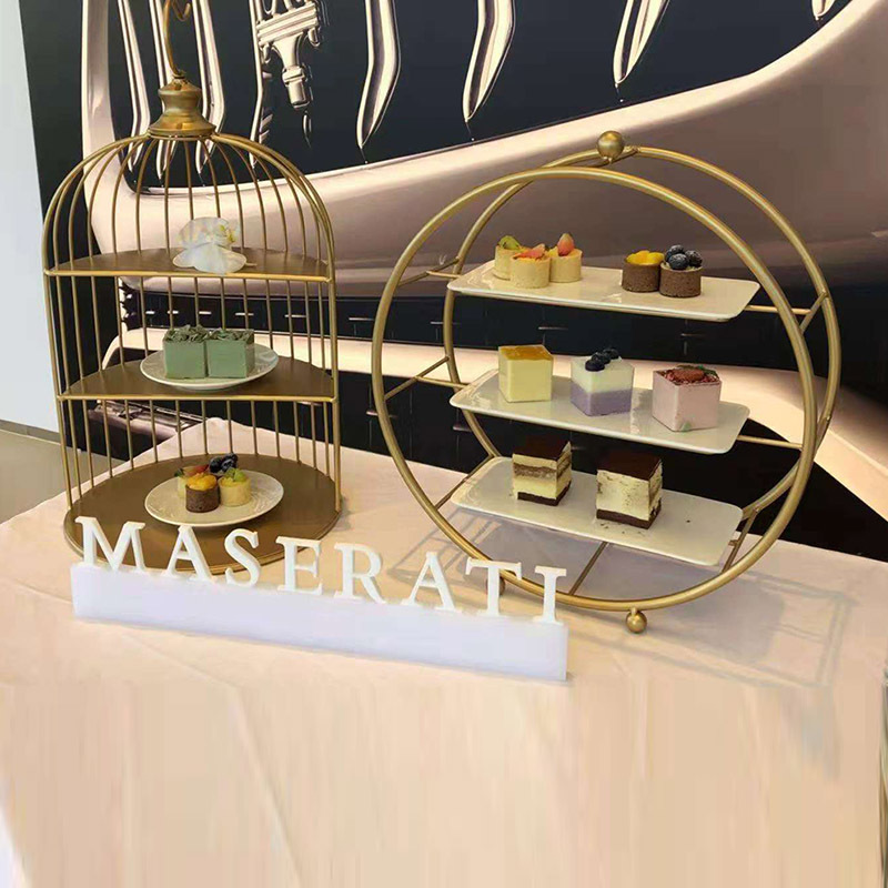 Estilo europeo té de la tarde Merienda stand creativo boda postre Mesa decoración postre pastelería pastel soporte de comida fría soporte de exhibición