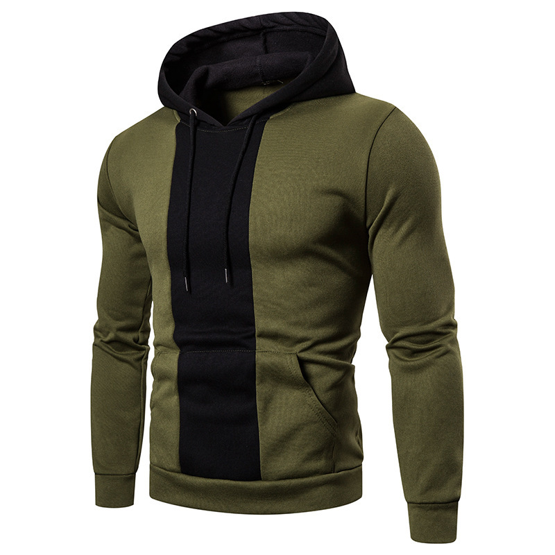 Herrenbekleidung Mode Spleißen Casual Kapuzen Herren Sweatshirt_voghion.com