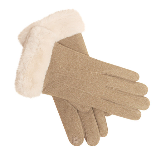 Warm Gloves for Women Winter Down Filling Thickened Korean Version Autumn Outdoor Cycling Touch Screen Riding Gloves Custom 