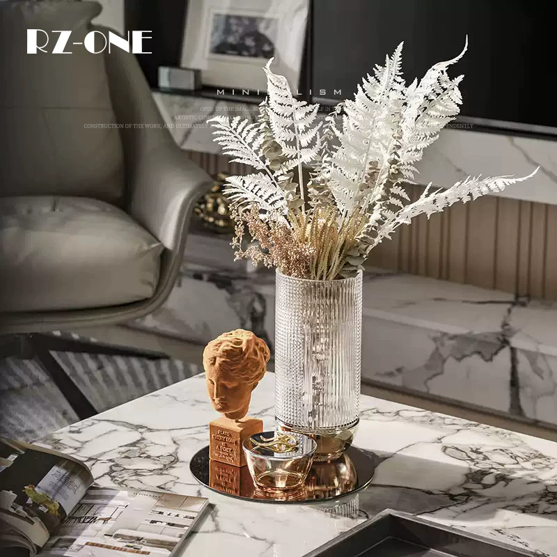 Xianqi светло-роскошная гостиная телевизионный шкаф для домашнего цветочного искусства Современная стеклянная ваза украшения журнального столика