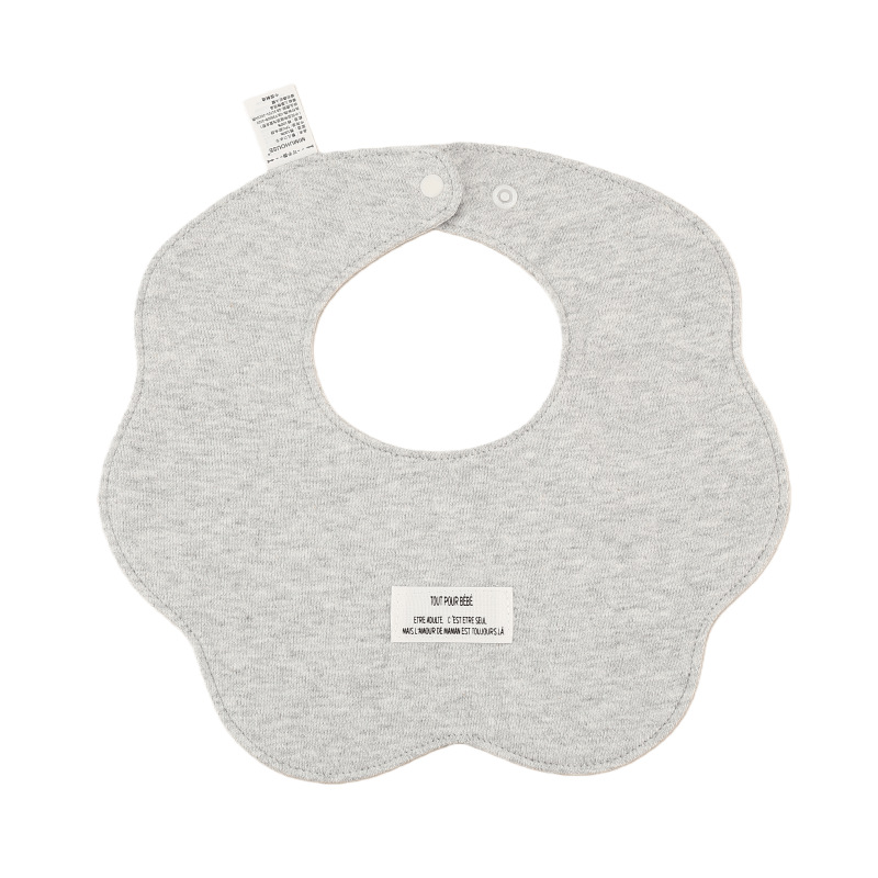Babero Impermeable en Forma de Pétalo para Bebés de Algodón