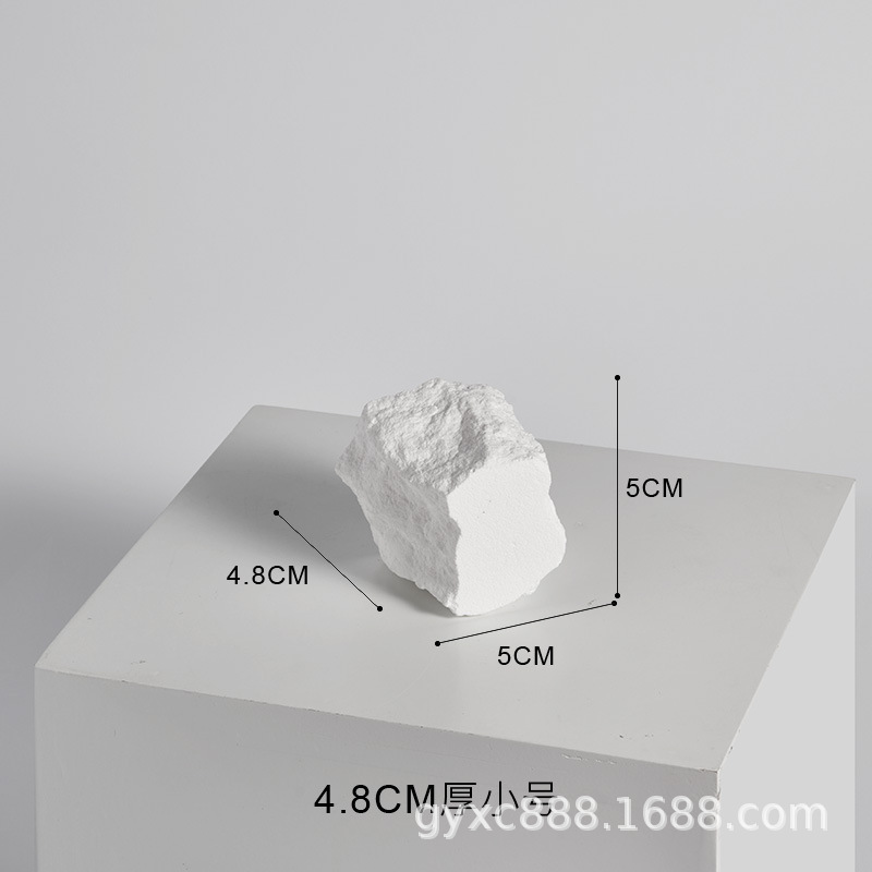 Estilo nórdico blanco irregular yeso fotografía decoración props joyería al por mayor producto de la joyería fotografía de fondo