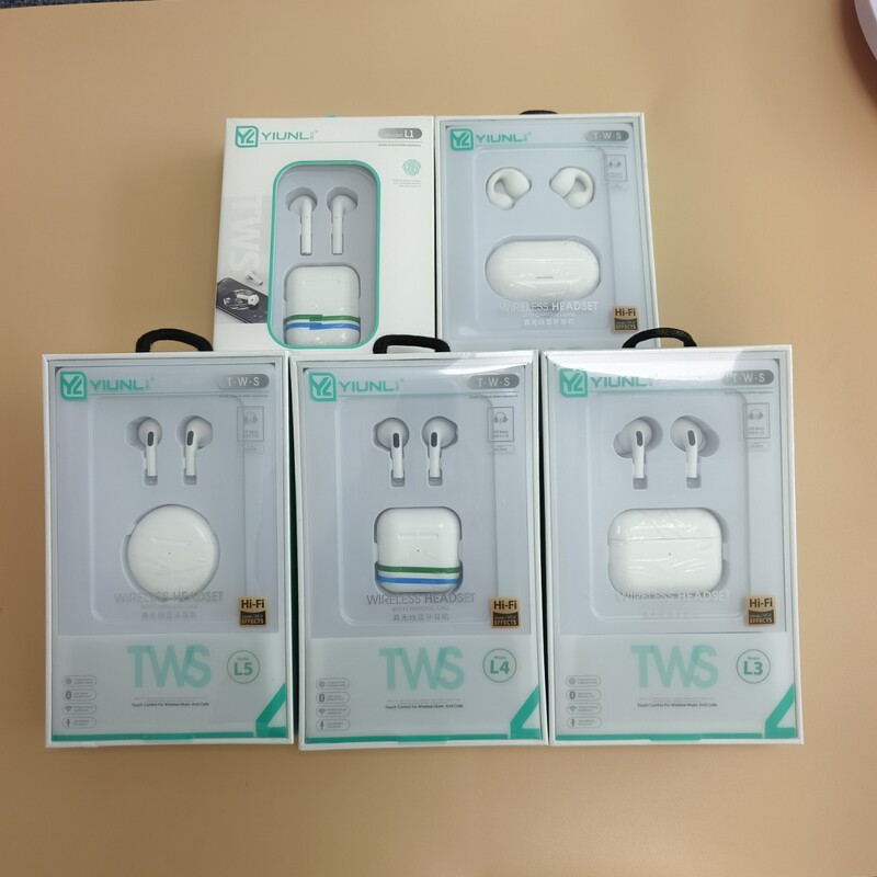 Tws Round 2/3/4 Generation Bluetooth Earphones with Wooden Box Packaging, High-Quality, Ultra-Long Standby, Stereo Cross-Border Earphones