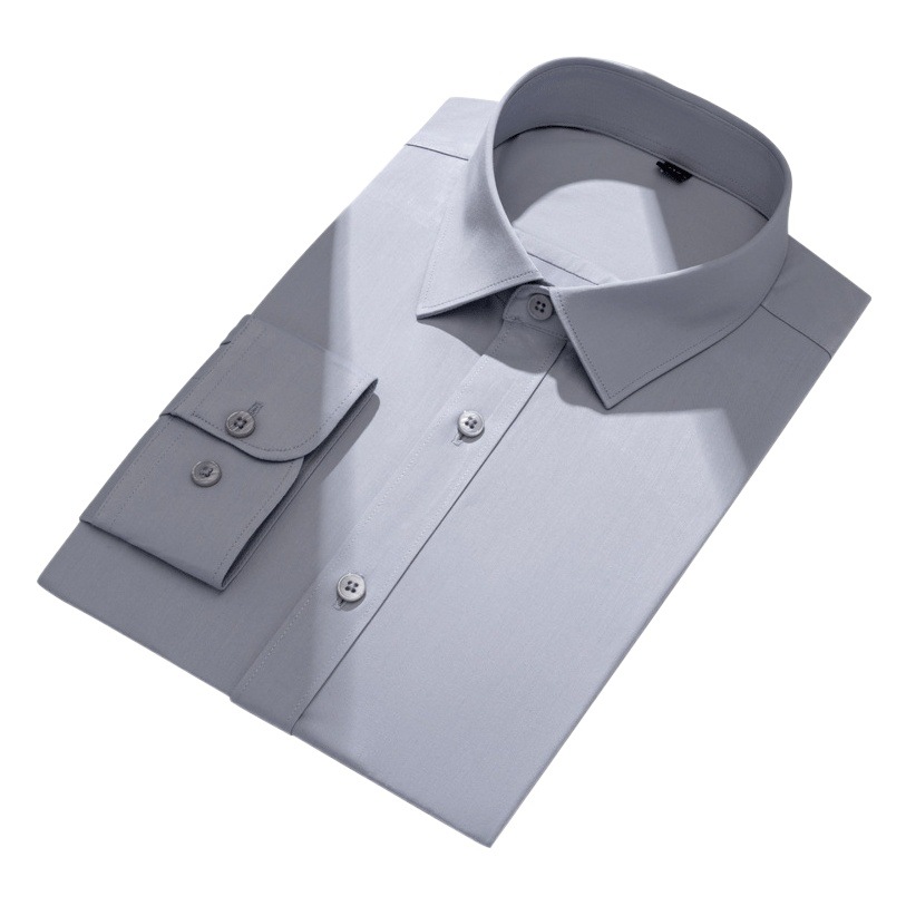 80 de doble hilo de alta calidad de fibra de bambú no planchar la camisa de manga larga de los hombres anti-arrugas profesional ropa de trabajo camisa de negocios de los hombres
