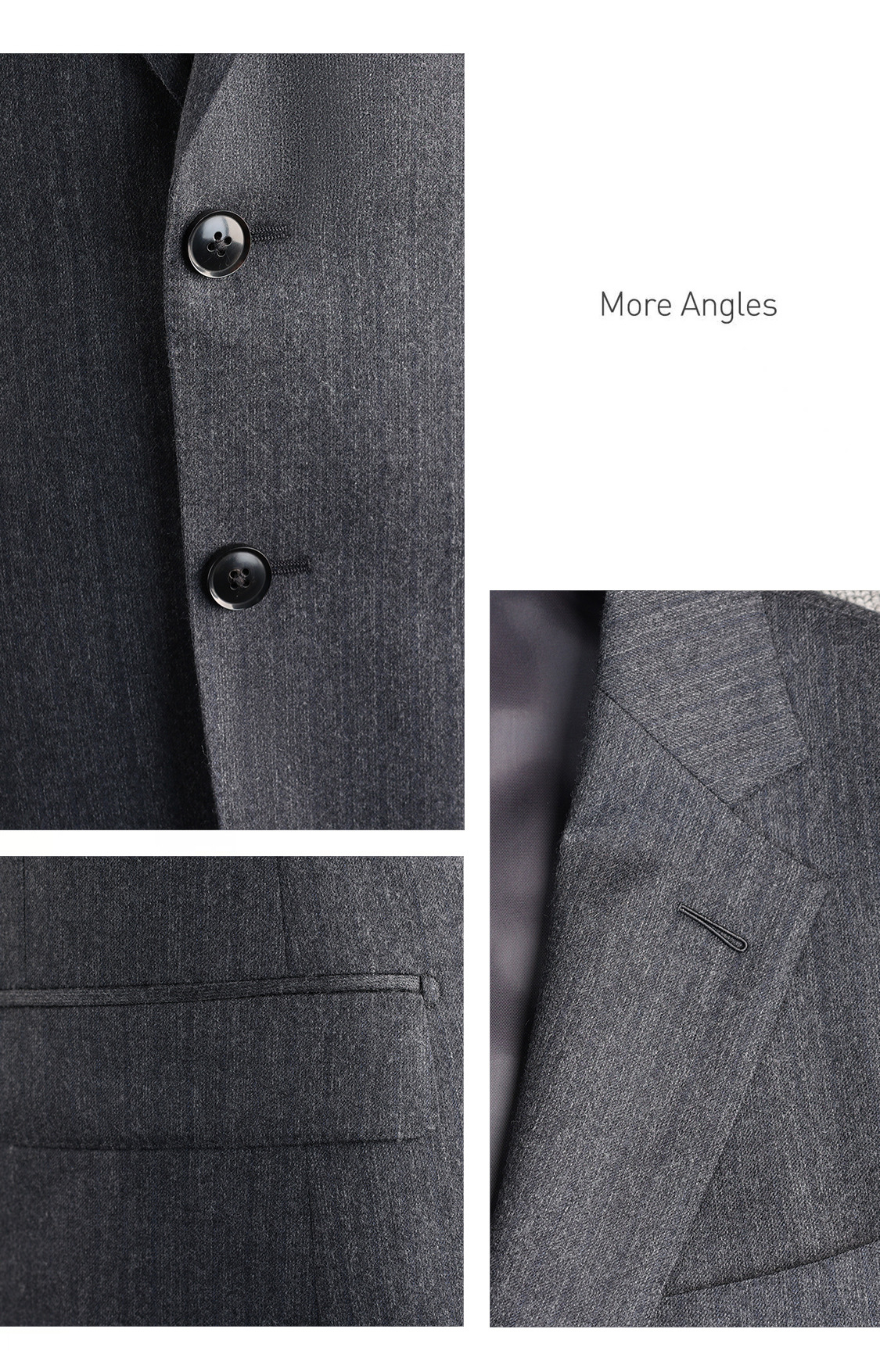 Men's Slim Fit Wool Suit - Wrinkle Resistant Business Wedding Attire_voghion.com