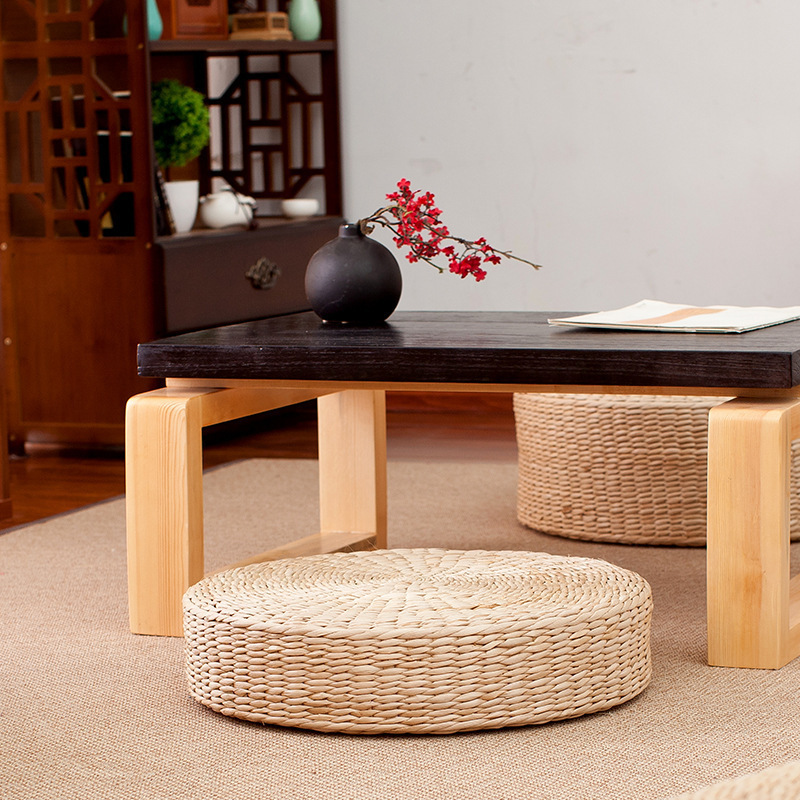 Hecha a mano esterilla de paja de fujian, esterilla de hierba de fujian, esterilla de piedras de culto, esterilla de tela de paja gruesa de tatami
